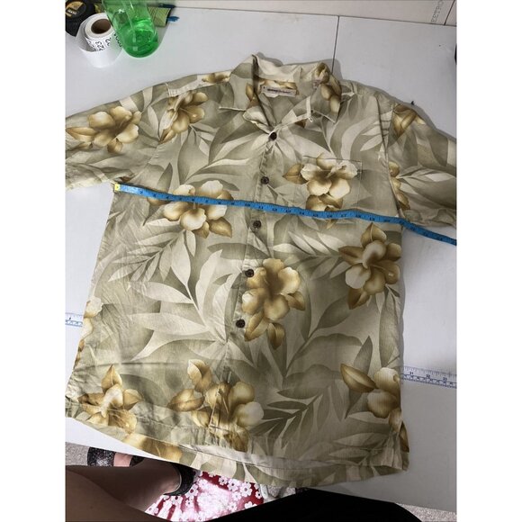 Tommy Bahama Yellow Floral Silk Vacation Shirt Men's Size S - Picture 6 of 8